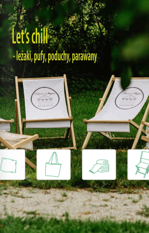 leżaki reklamowe i produkty eventowe